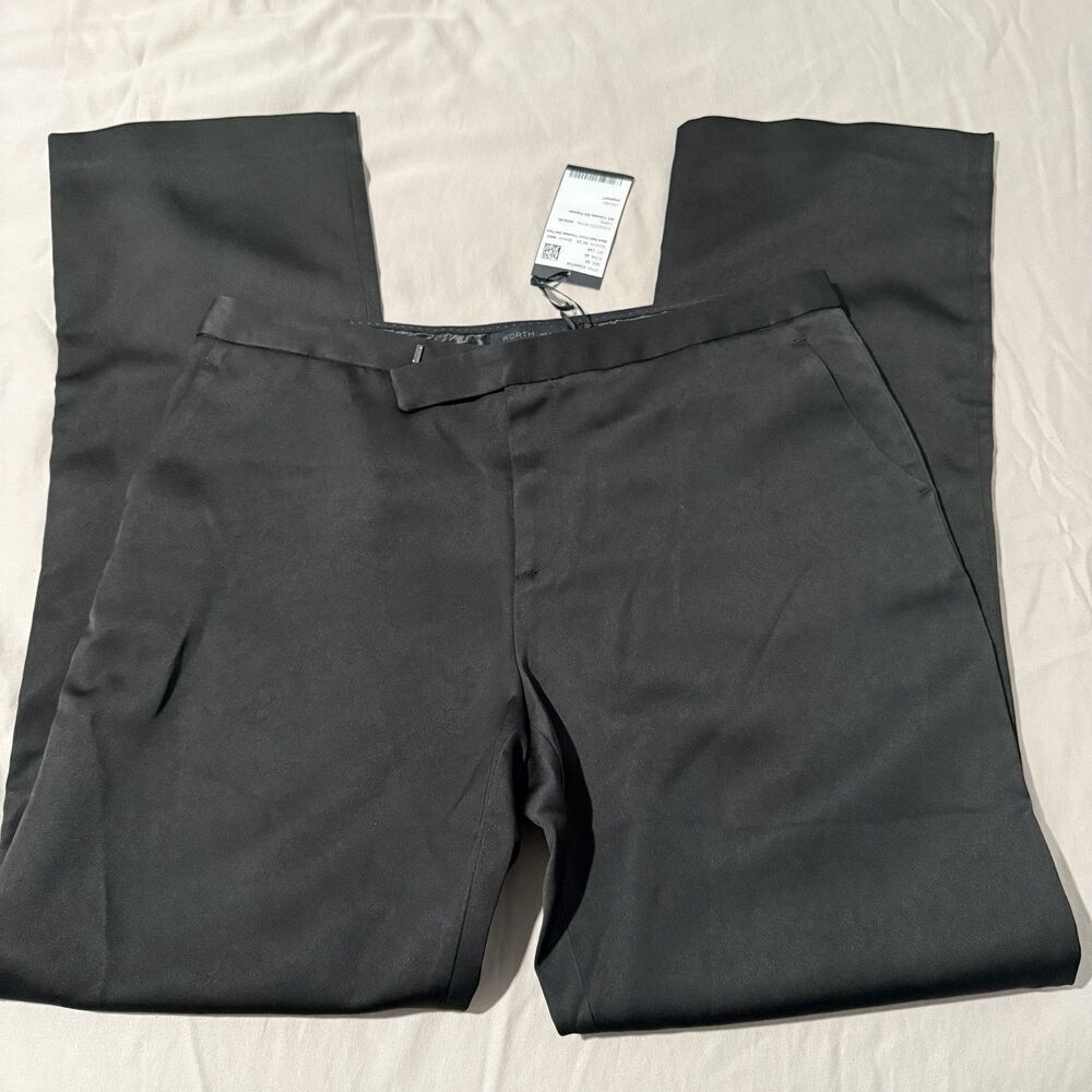 Worth Women’s Black Satin Finish Triacetate Glen Pants C194PT16 - 10